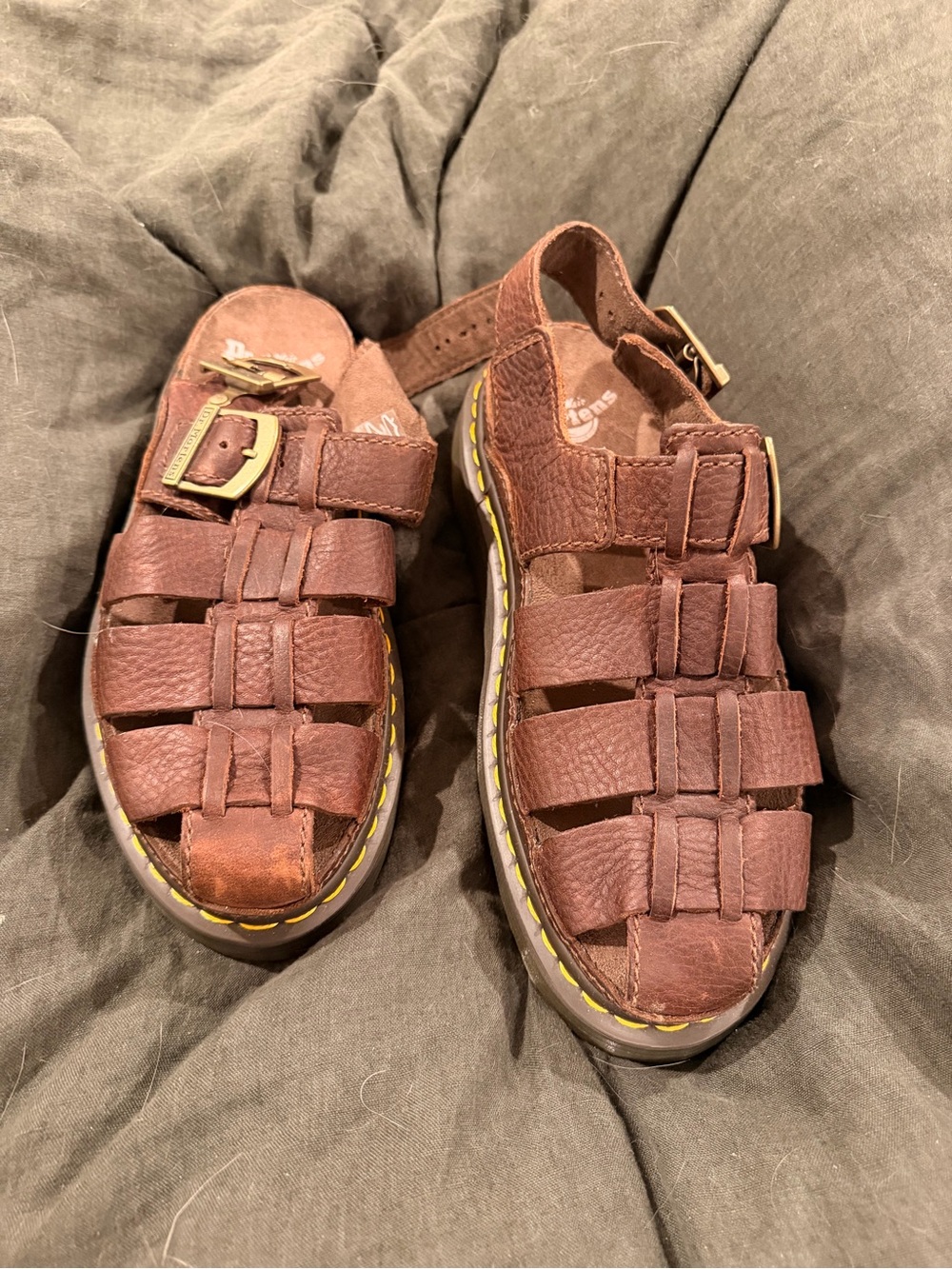 Doc Martens AirWalk Brown Leather Fisherman Sandals with Buckle